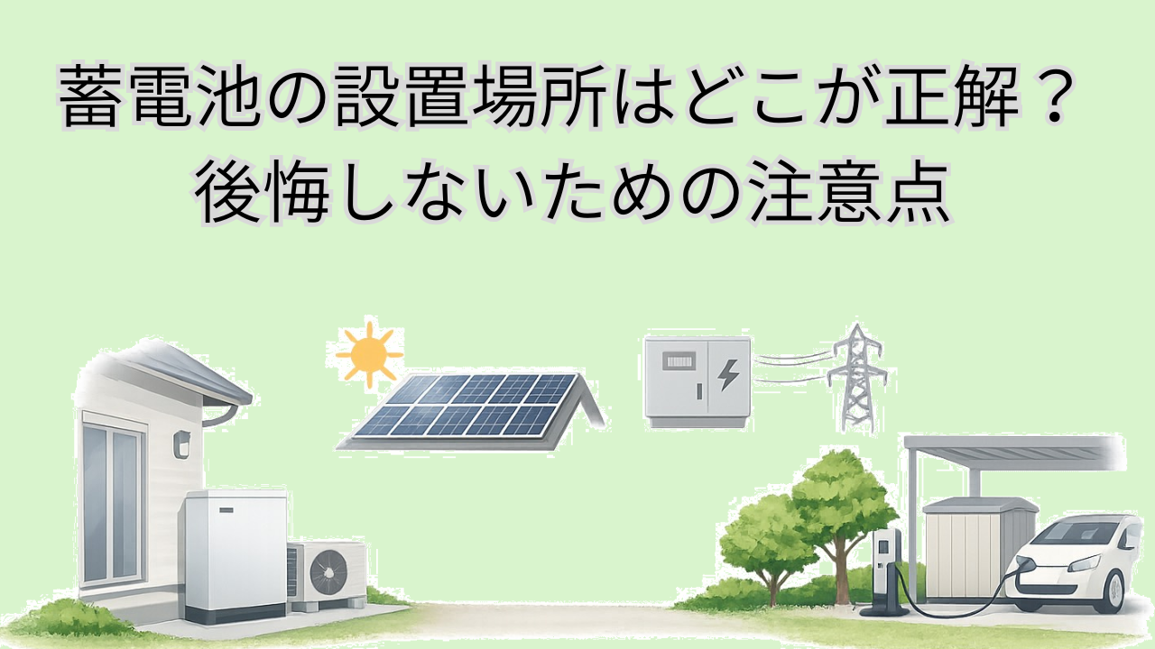 蓄電池の「設置場所」で後悔しないために! アイキャッチ画像