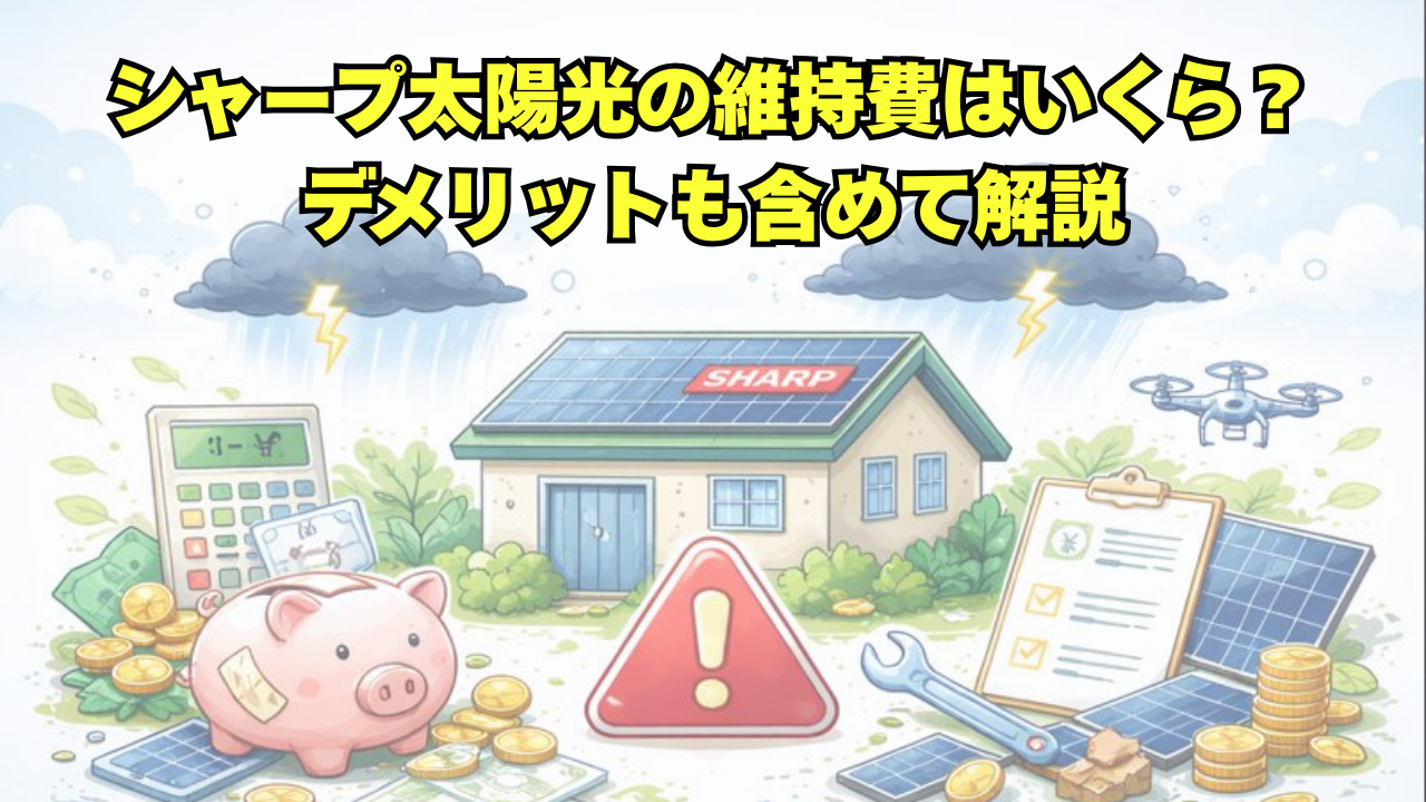 導入後の落とし穴!シャープ太陽光のデメリットと維持費 アイキャッチ画像