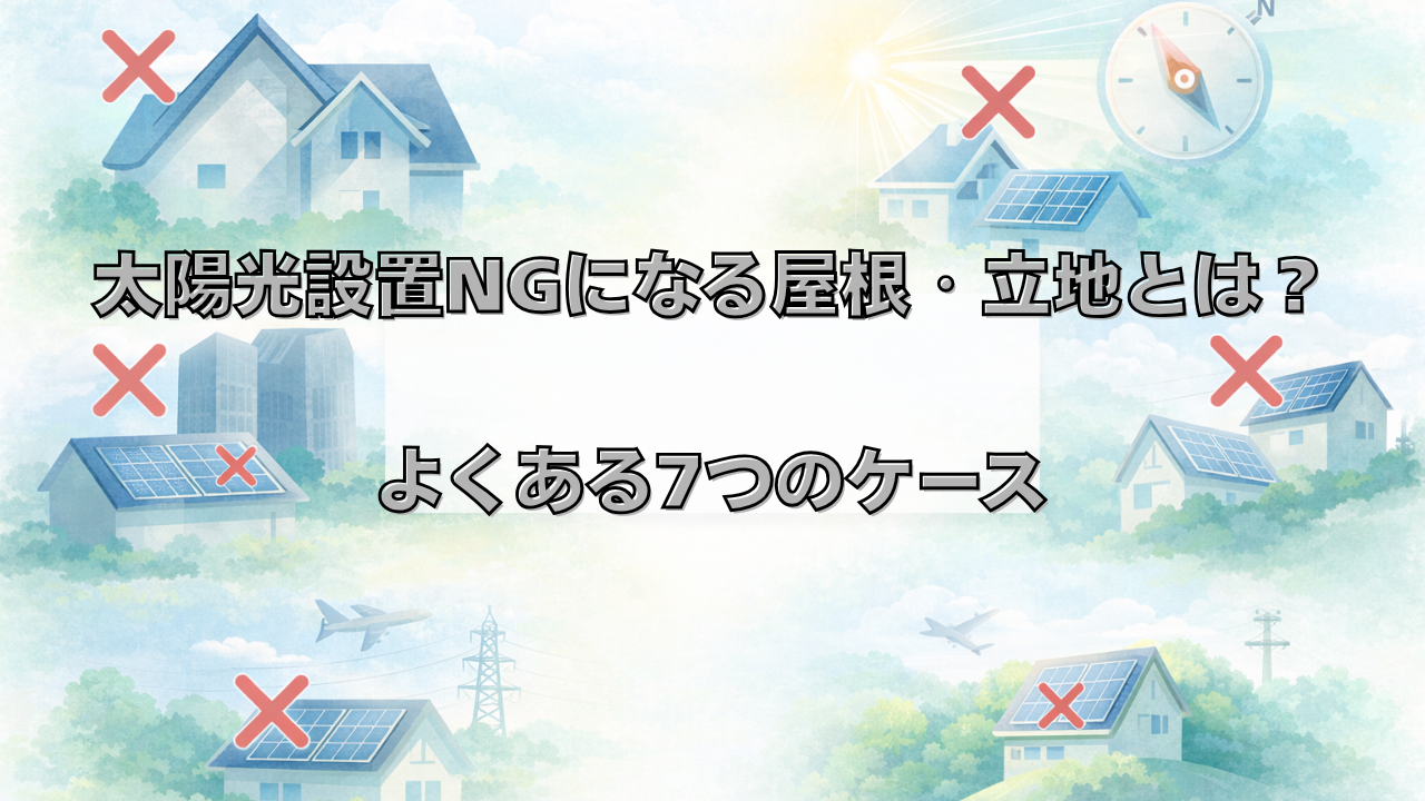 屋根構造や立地で太陽光設置が断られる7つのケースとは アイキャッチ画像