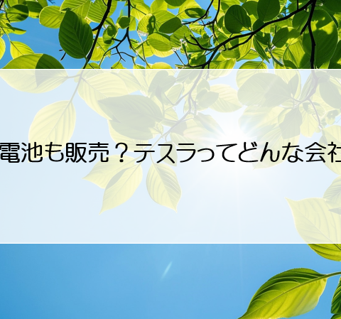 蓄電池も販売？テスラってどんな会社？ アイキャッチ画像