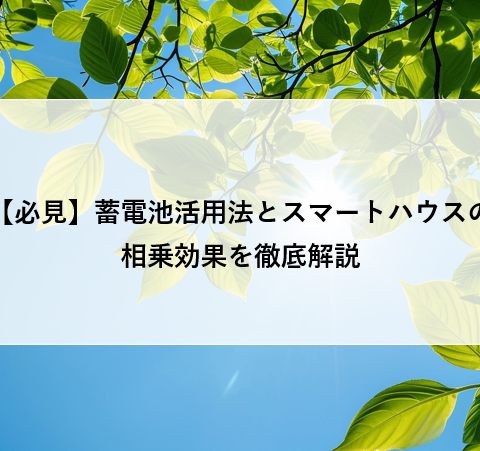 【必見】蓄電池活用法とスマートハウスの相乗効果を徹底解説 アイキャッチ画像